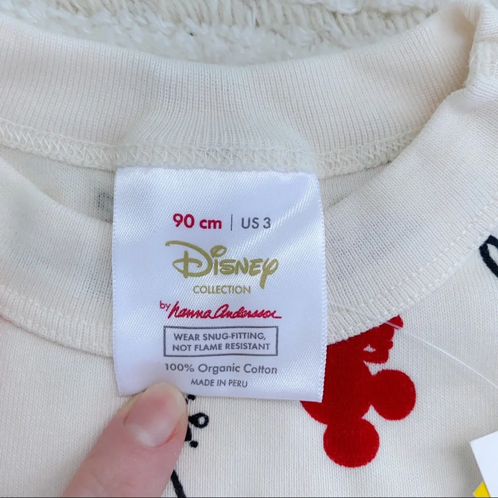 NWT Hanna Andersson Mickey Folk Tree long johns